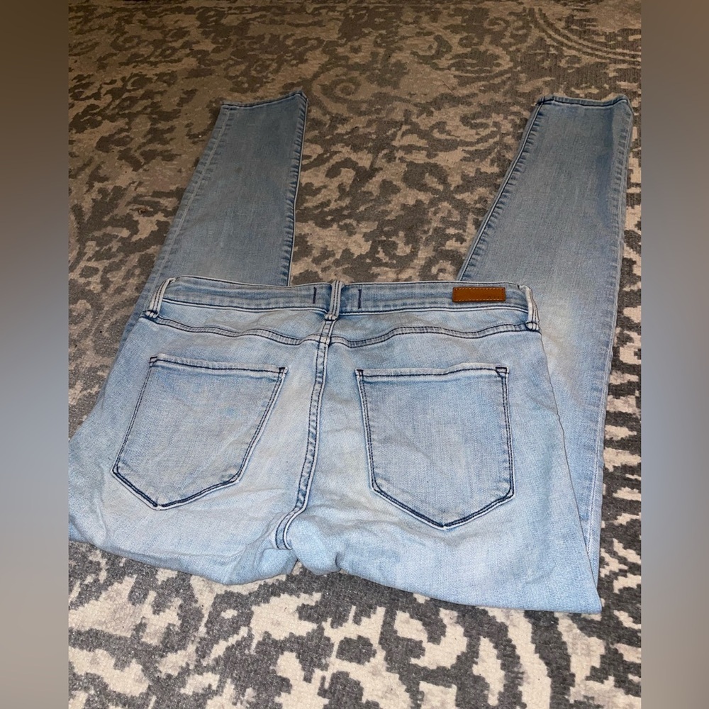 Abercrombie & Fitch Blue Harper Skinny Jeans Faded Wash Cute Comfy Casual Soft - Picture 7 of 8